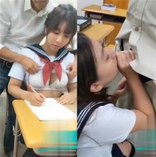 时间暂停玩弄高校女生！多名教师轮流口爆深喉伺候，挨个插入内射中出！