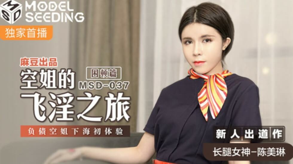 【MD陳美琳】巨債空姐高空中出任務！癡漢乘客暗藏肉棒解鎖制服痴女-陳美琳被迫肉償初體驗